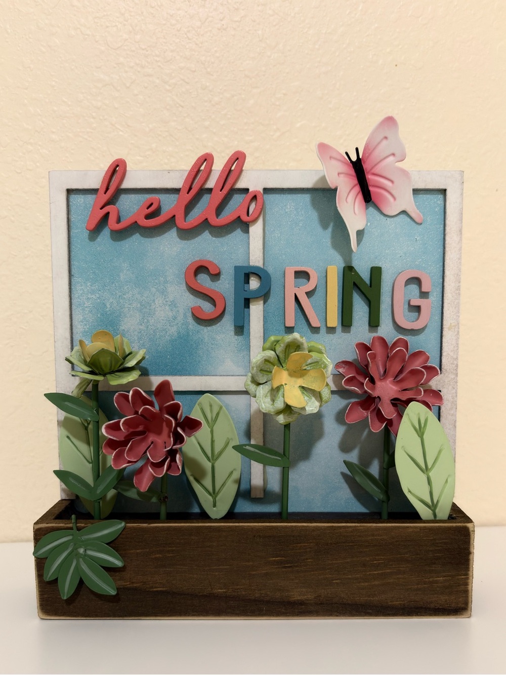 Celebrate Easter Together Hello Spring Flowers Butterfly Easter Table Decor